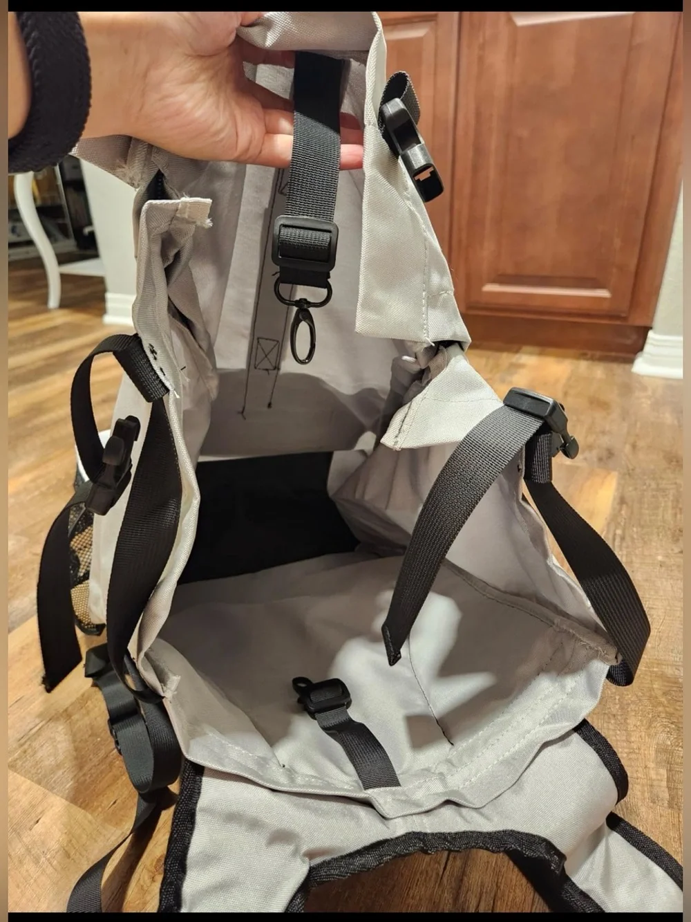 Dog Gray Travel Backpack with GRAY With Black Accents